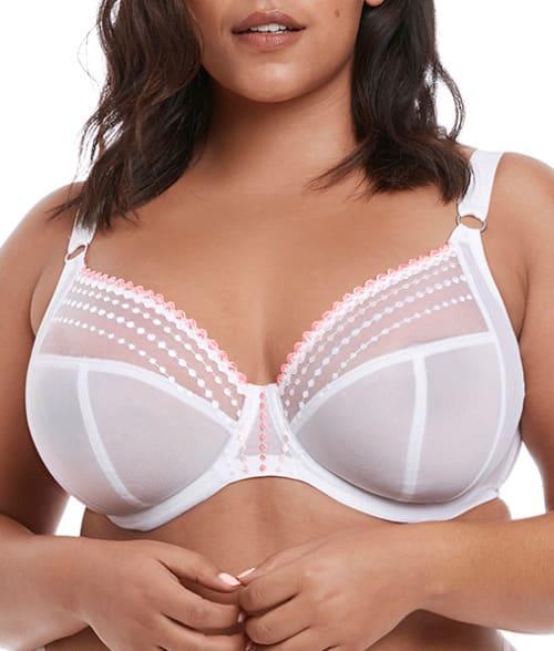 Elomi Plus Size Matilda Embroidered Sheer Plunging Convertible U-Back to Racerback Contour Wire Full Product Image