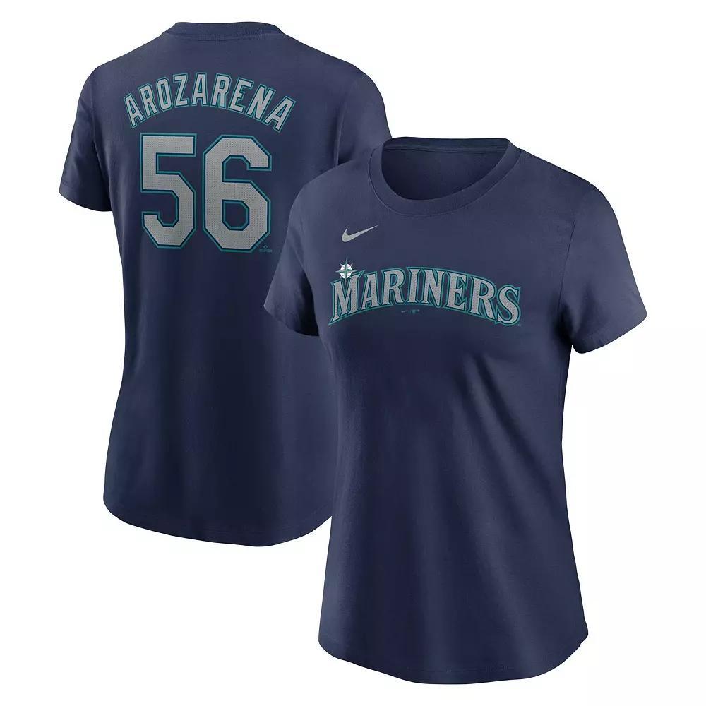 Women's Nike Randy Arozarena Navy Seattle Mariners Fuse Name & Number T-Shirt, Size: Medium, Blue Product Image