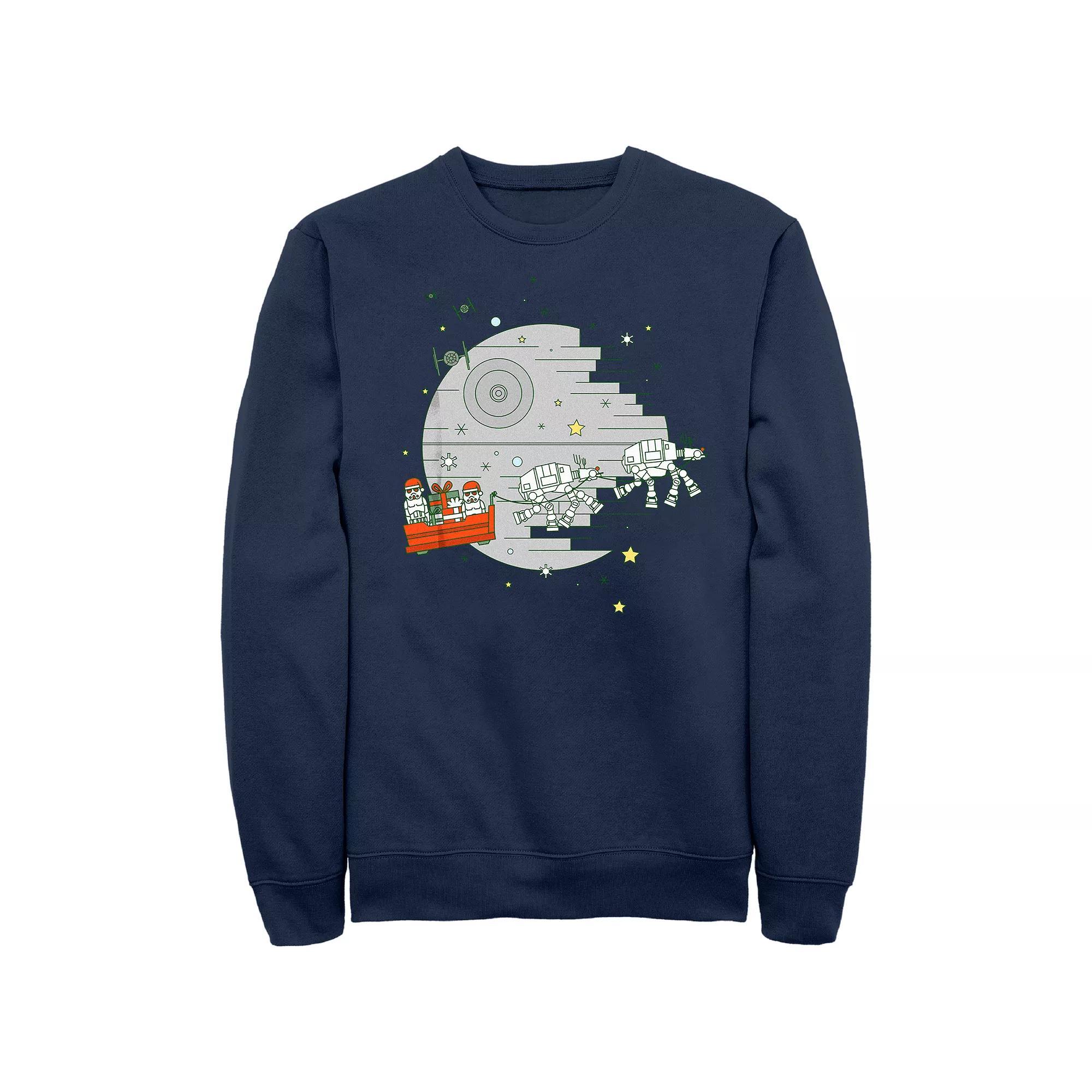 Men's Star Wars Christmas Storm Troopers Sleigh Ride Graphic Fleece, Size: Small, Blue Product Image