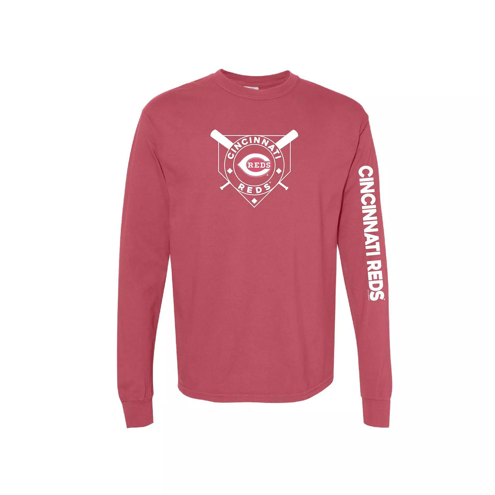 Women's Soft as a Grape Red Cincinnati Reds Pigment Dye Long Sleeve T-Shirt, Size: Small, Red Red Product Image