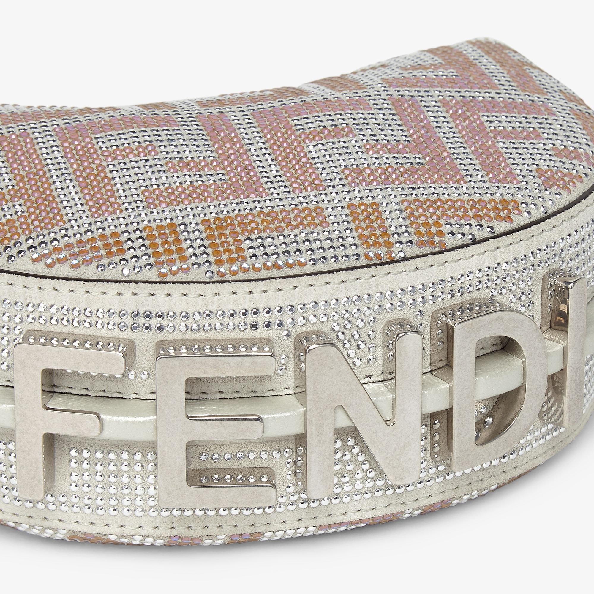 Nano FendigraphySilver charm with iridescent crystal FF Product Image