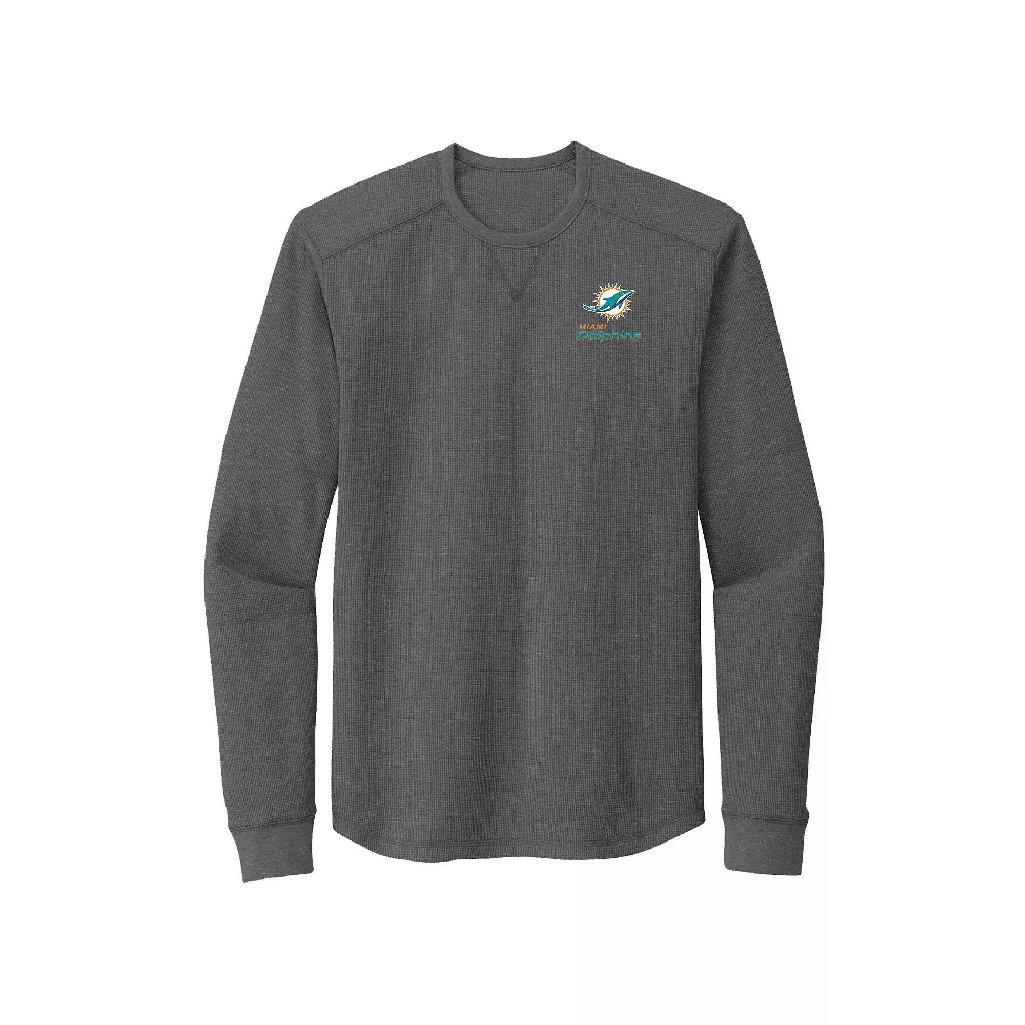 Men's Dunbrooke Heather Gray Miami Dolphins Cavalier Long Sleeve T-Shirt, Size: Small, Grey Product Image