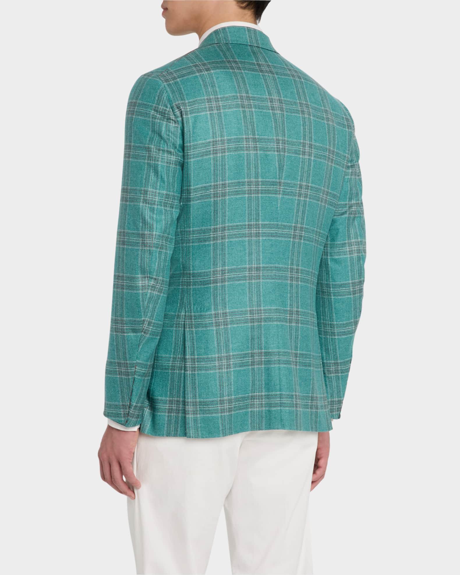 Mens Silk-Cashmere Plaid Sport Coat Product Image