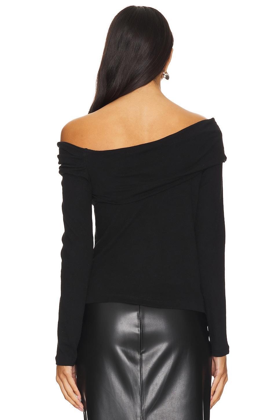 Cashmere One Shoulder Drape Top Enza Costa Product Image