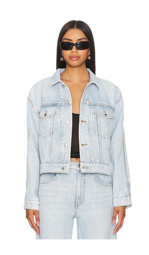 Zipped Sleeve Rounded Trucker Jacket Alexander Wang Product Image