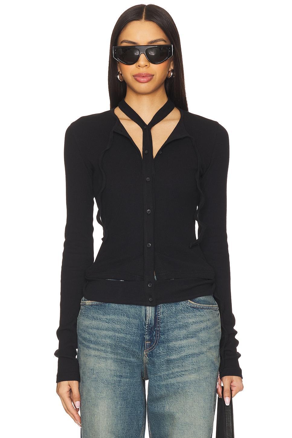 Double Closure Rib Cardigan Ottolinger Product Image