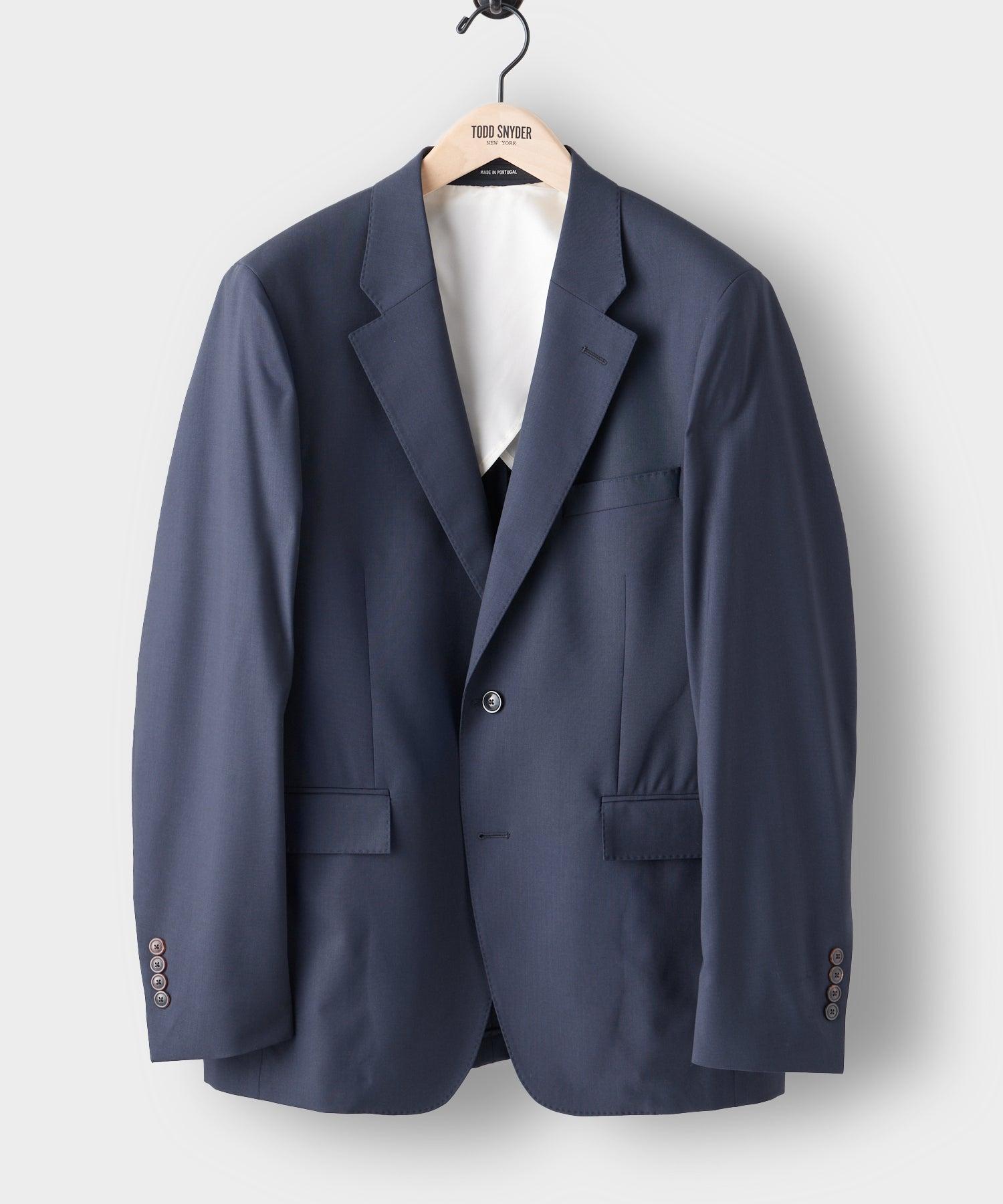 Italian Tropical Wool Sutton Jacket in Navy Product Image