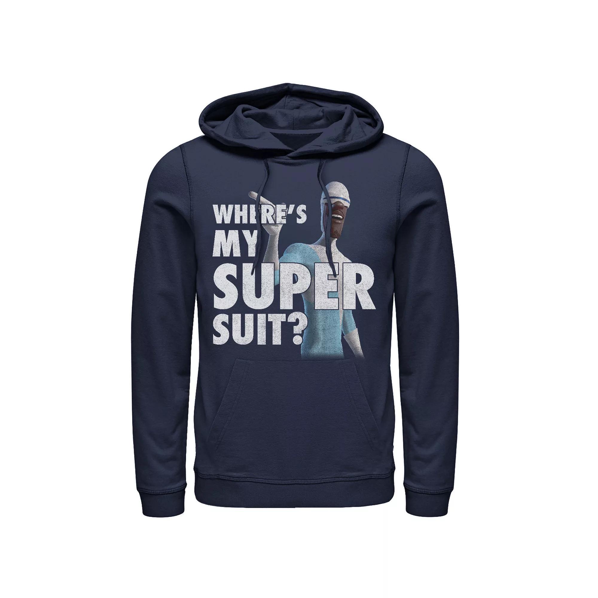 Disney / Pixars The Incredibles Frozone Mens Super Suit Hoodie Blue Product Image