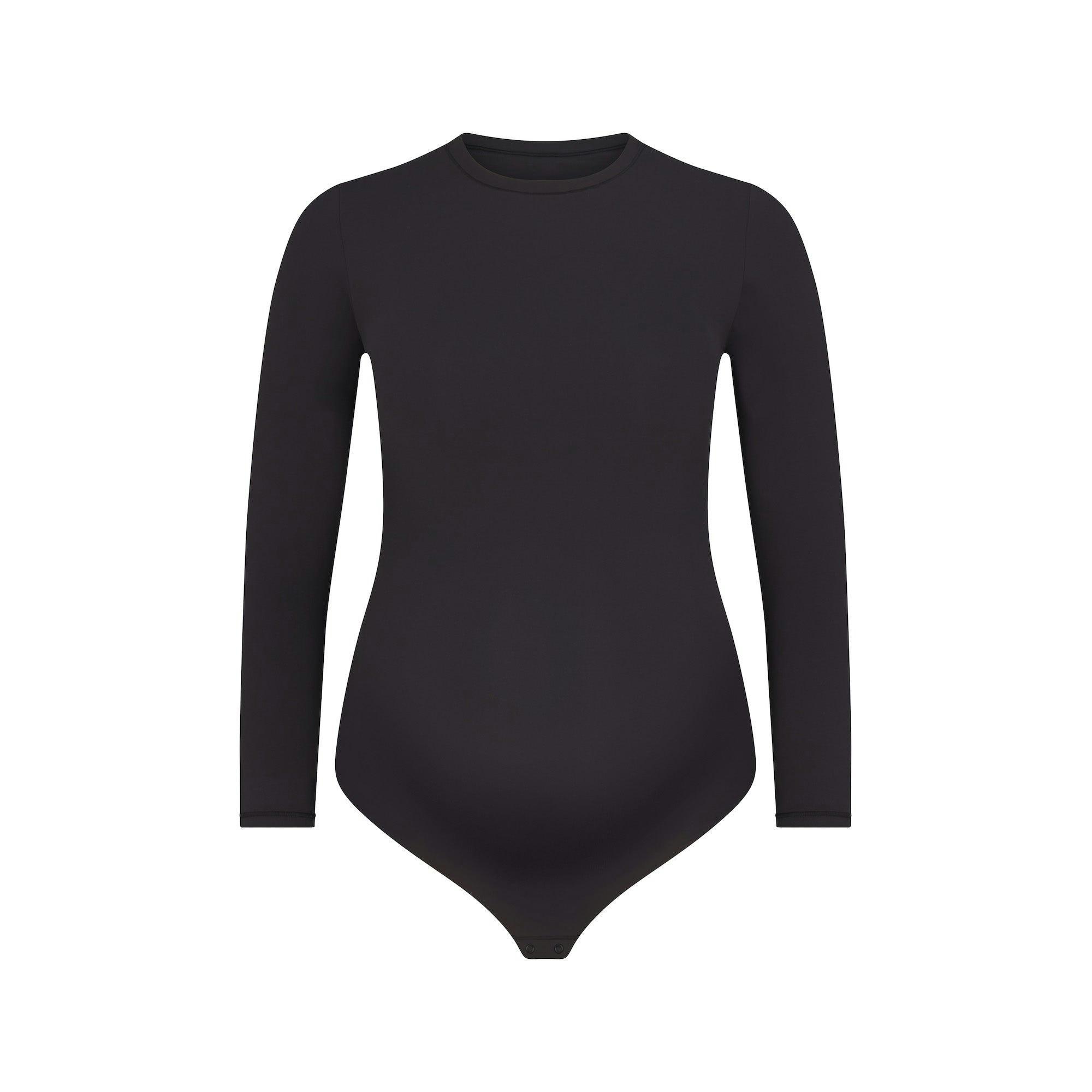 FITS EVERYBODY MATERNITY LONG SLEEVE BRIEF BODYSUIT | ONYX Product Image