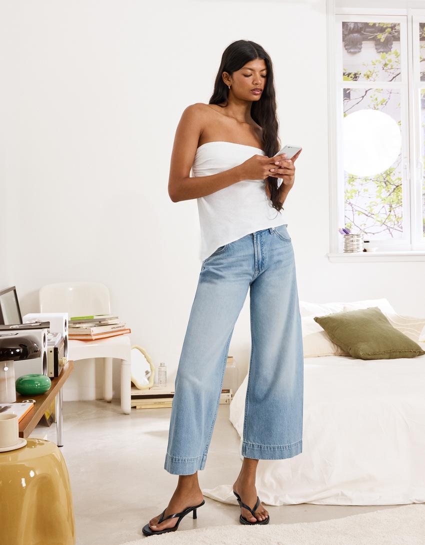 Cropped wide-leg jeans Product Image