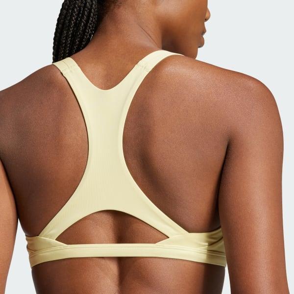 adidas Aeroimpact Luxe Training Light-Support Bra Powder Yellow 2X C-D Womens Product Image