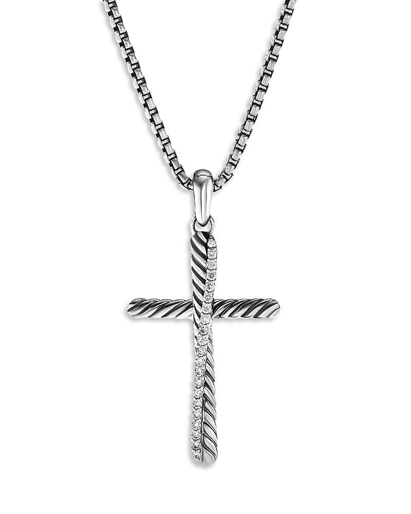 David Yurman Sterling Silver Amulets Diamond Draped Cross Pendant Product Image