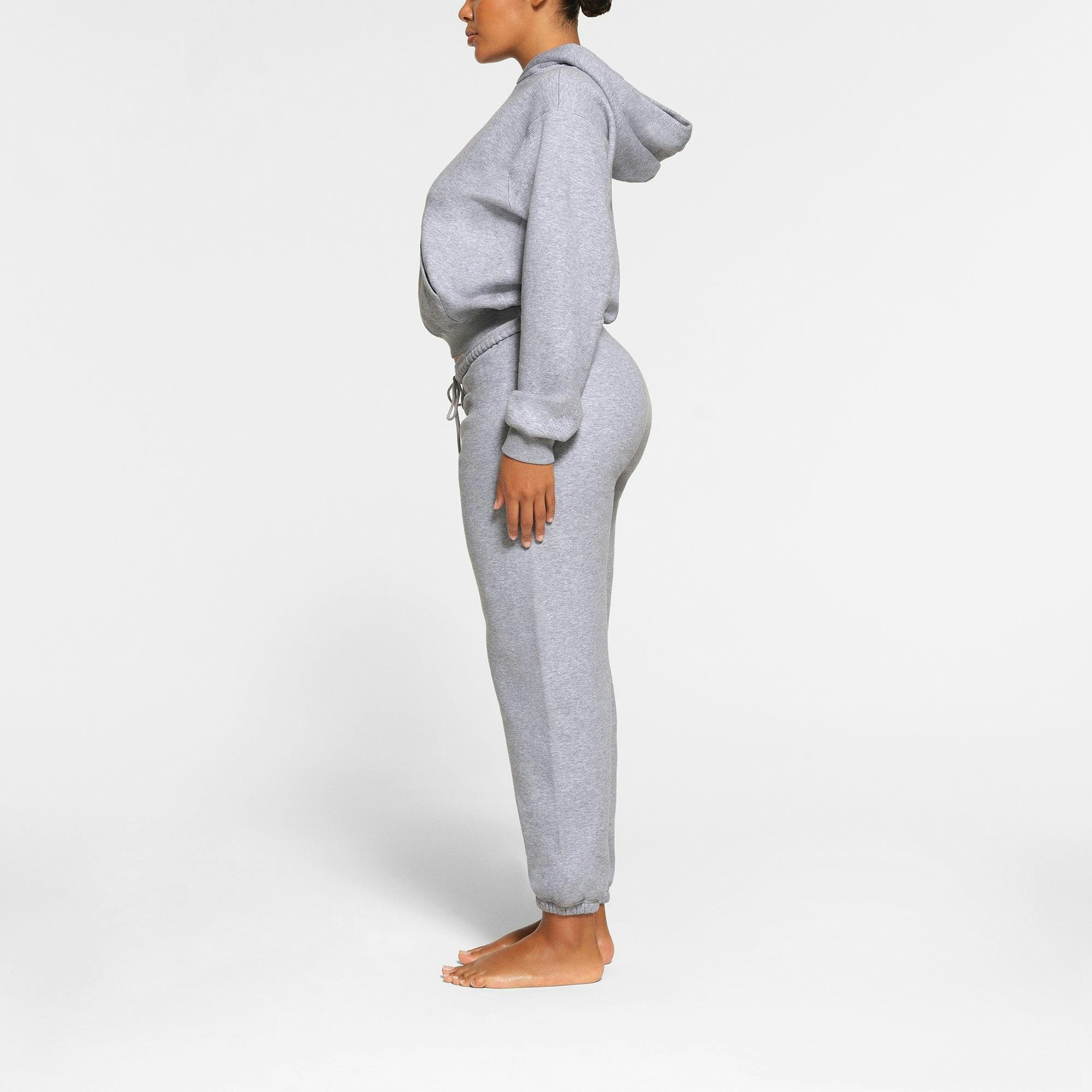 COTTON FLEECE HOODIE | HEATHER GREY Product Image