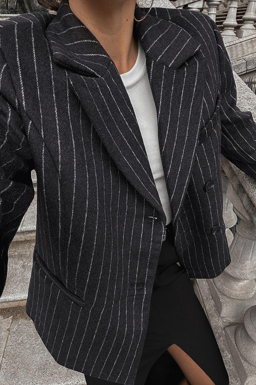 Wool Blend Oversized Blazer Jacket Product Image
