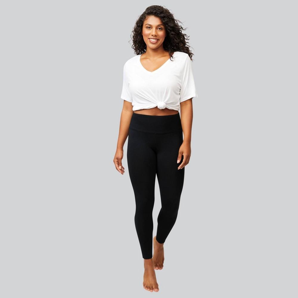 Hanes EcoSmart Womens High-Waisted Leggings with Shaping Black L Product Image