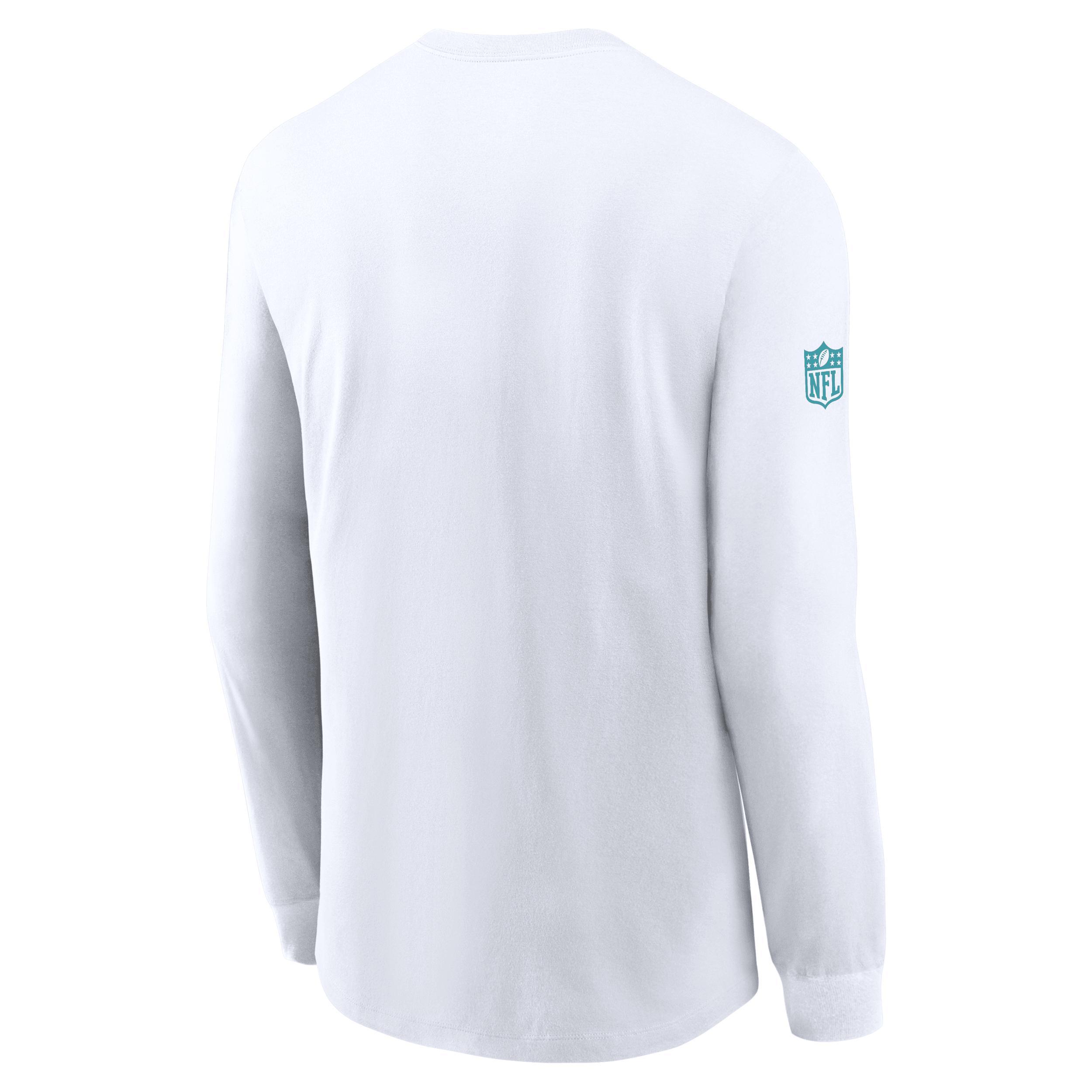 Miami Dolphins Sideline Team Issue Nike Men's Dri-FIT NFL Long-Sleeve T-Shirt Product Image