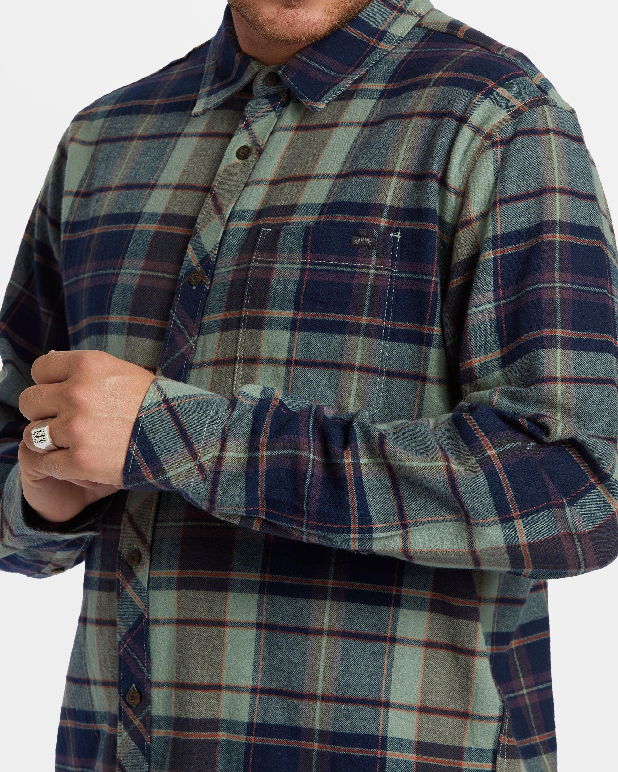Coastline Long Sleeve Flannel Shirt - Fern Male Product Image