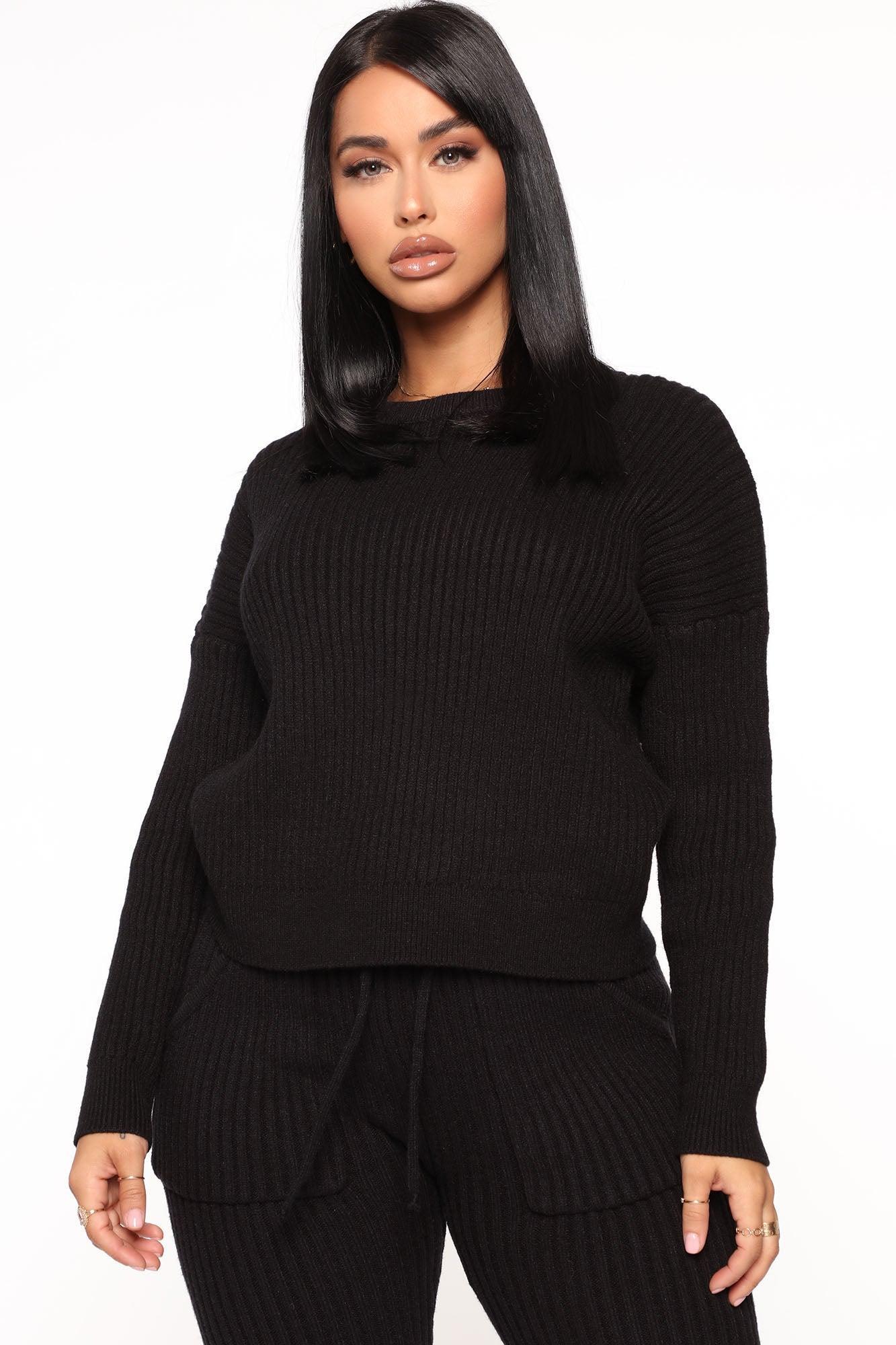 Cozy Nights Pant Set - Black Product Image