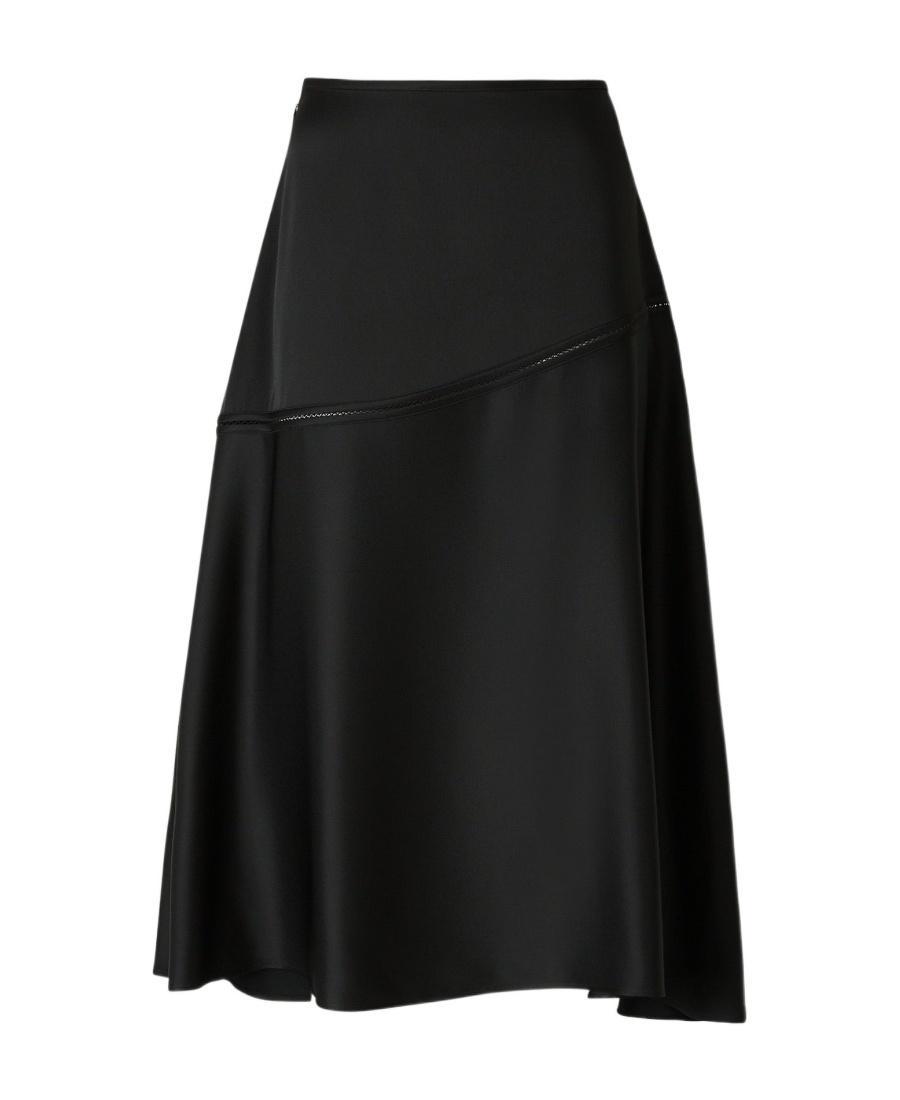 JIL SANDER Flared Midi Skirt In Black Product Image