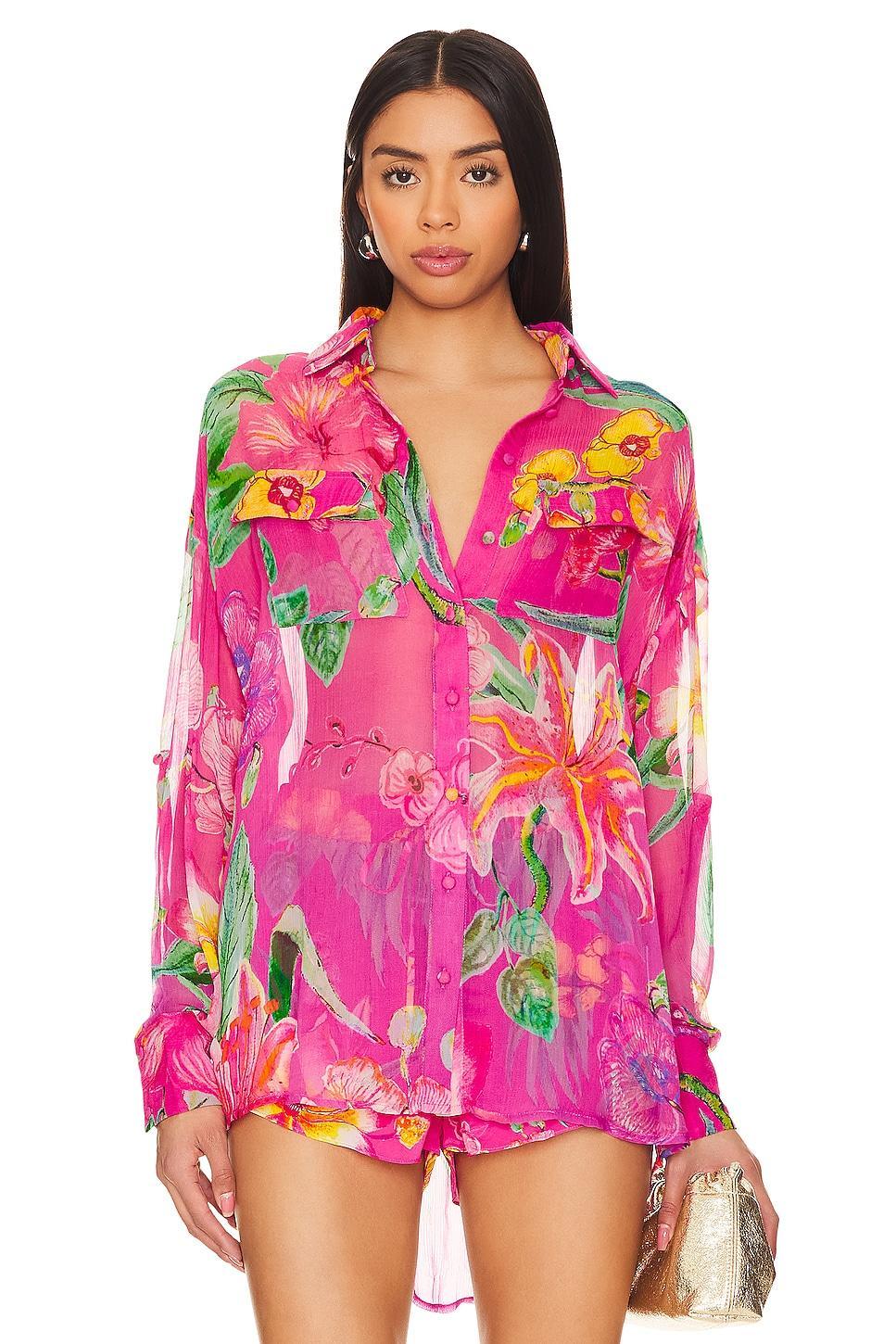 Megan Button Up Shirt ROCOCO SAND Product Image