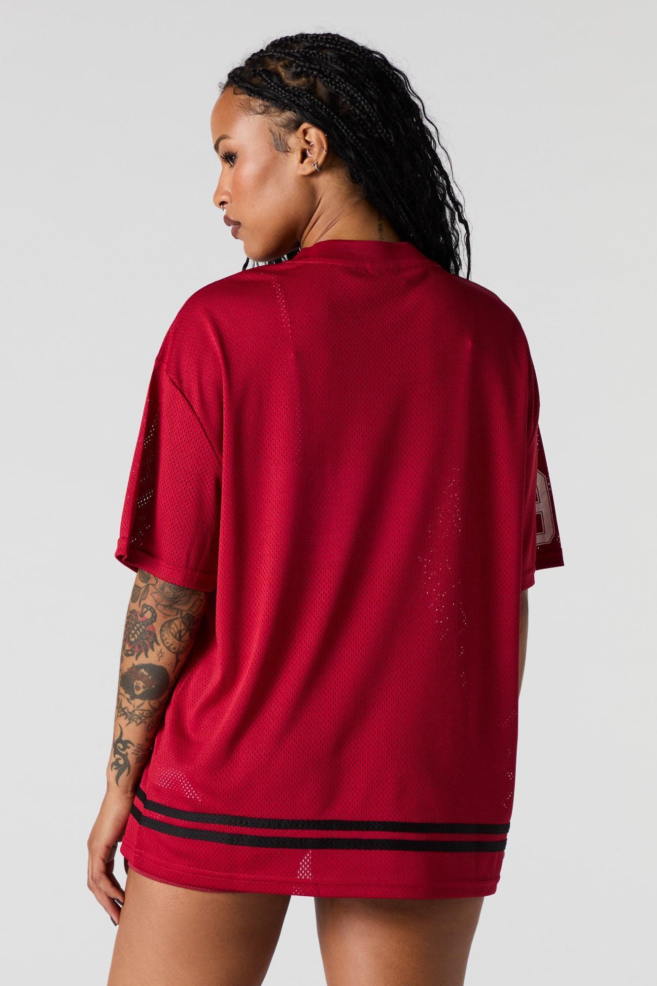 Mesh Graphic Football Jersey Female Product Image