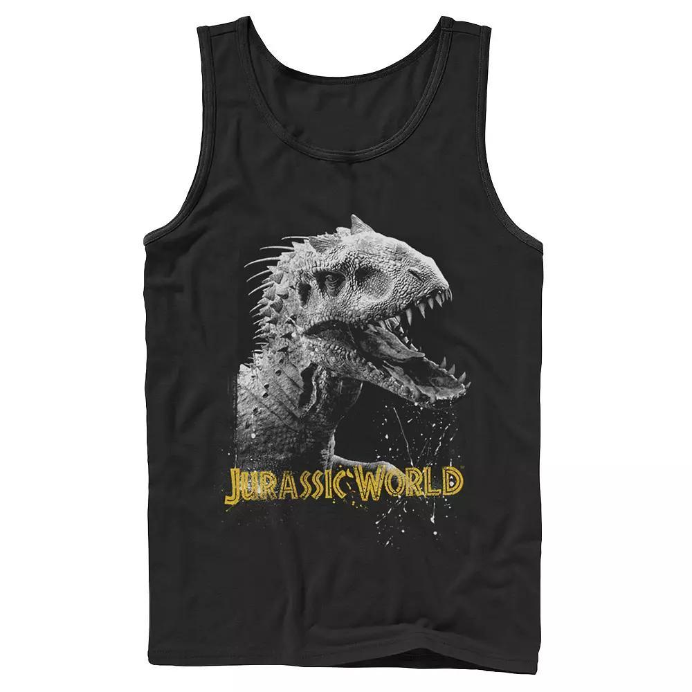 Men's Jurassic World Indominus Rex Profile View Graphic Tank Top, Size: Small, Grey Product Image