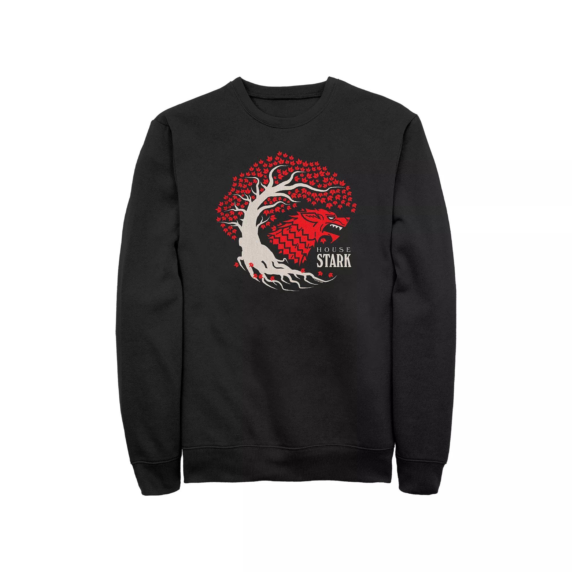 Men's Game Of Thrones House Stark Autumn Tree Graphic Fleece, Size: Medium, Black Product Image