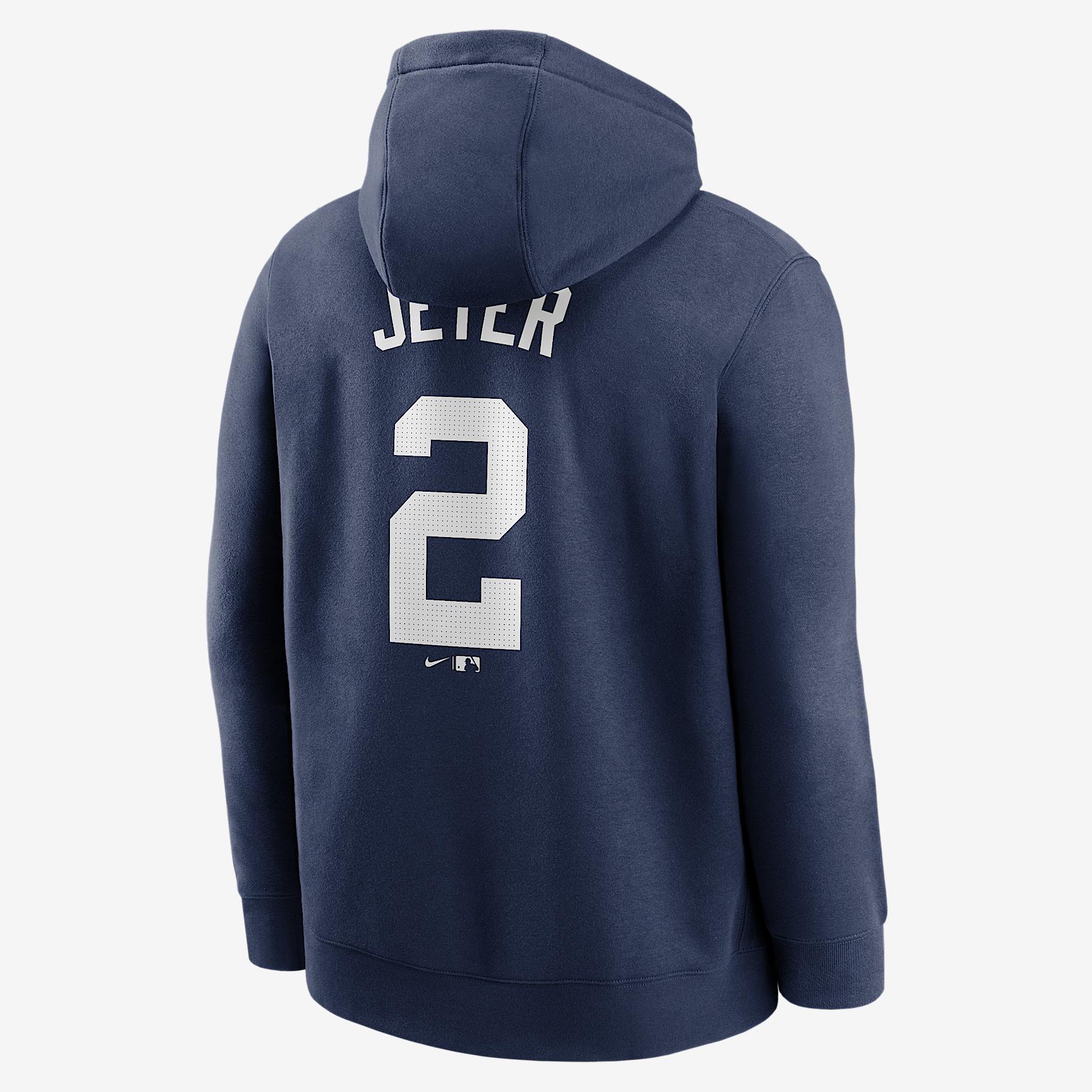 Derek Jeter New York Yankees Club Men's Nike MLB Pullover Hoodie Product Image