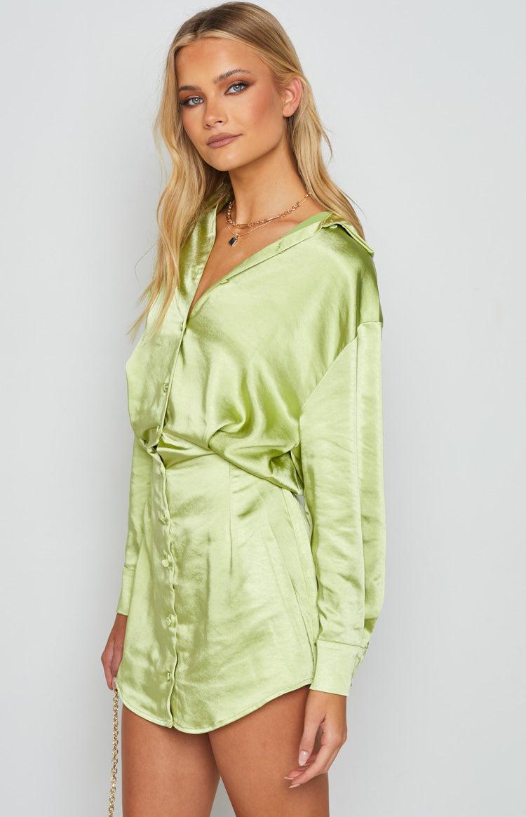 Deeper Water Mini Dress Green Product Image