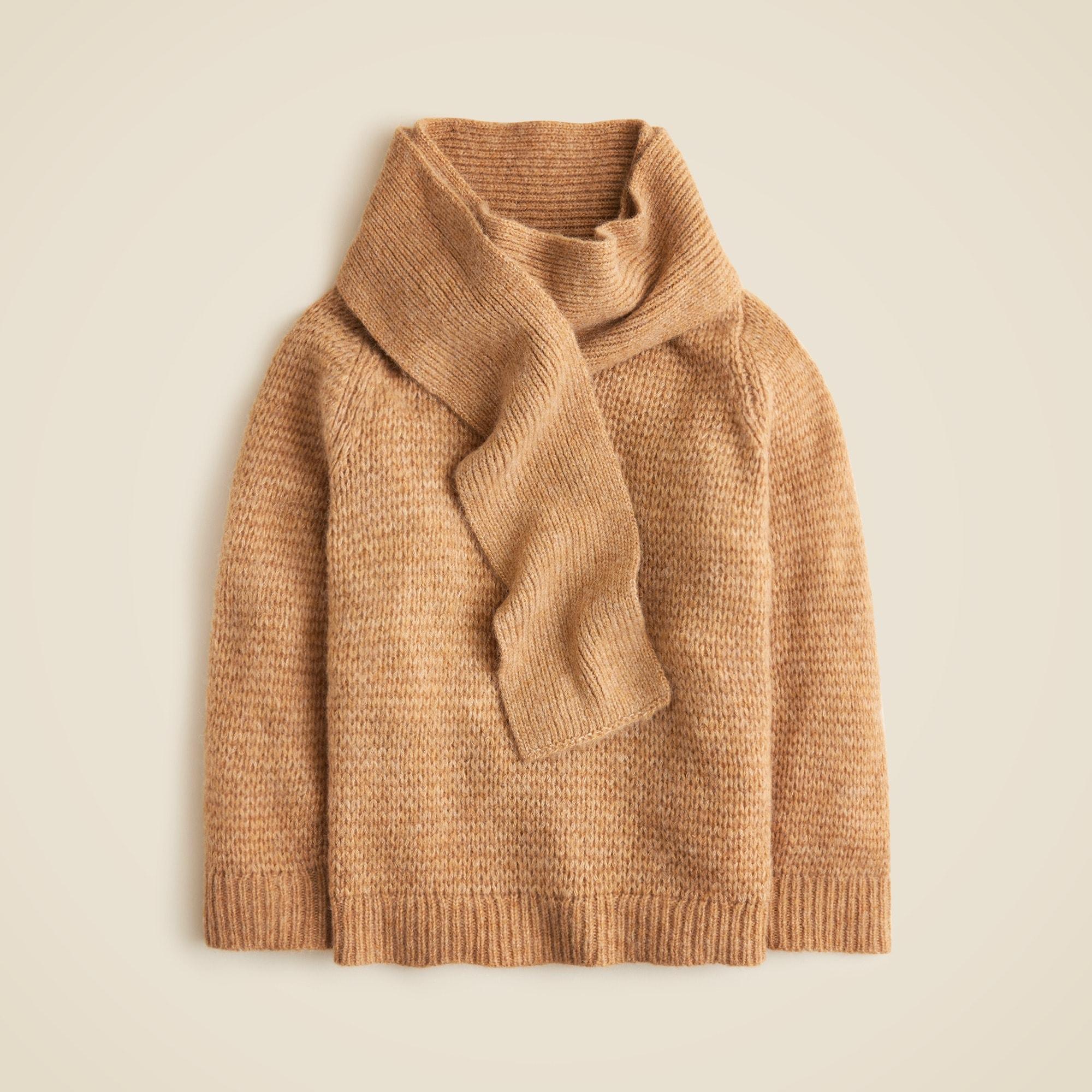 Pullover sweater with scarf Product Image