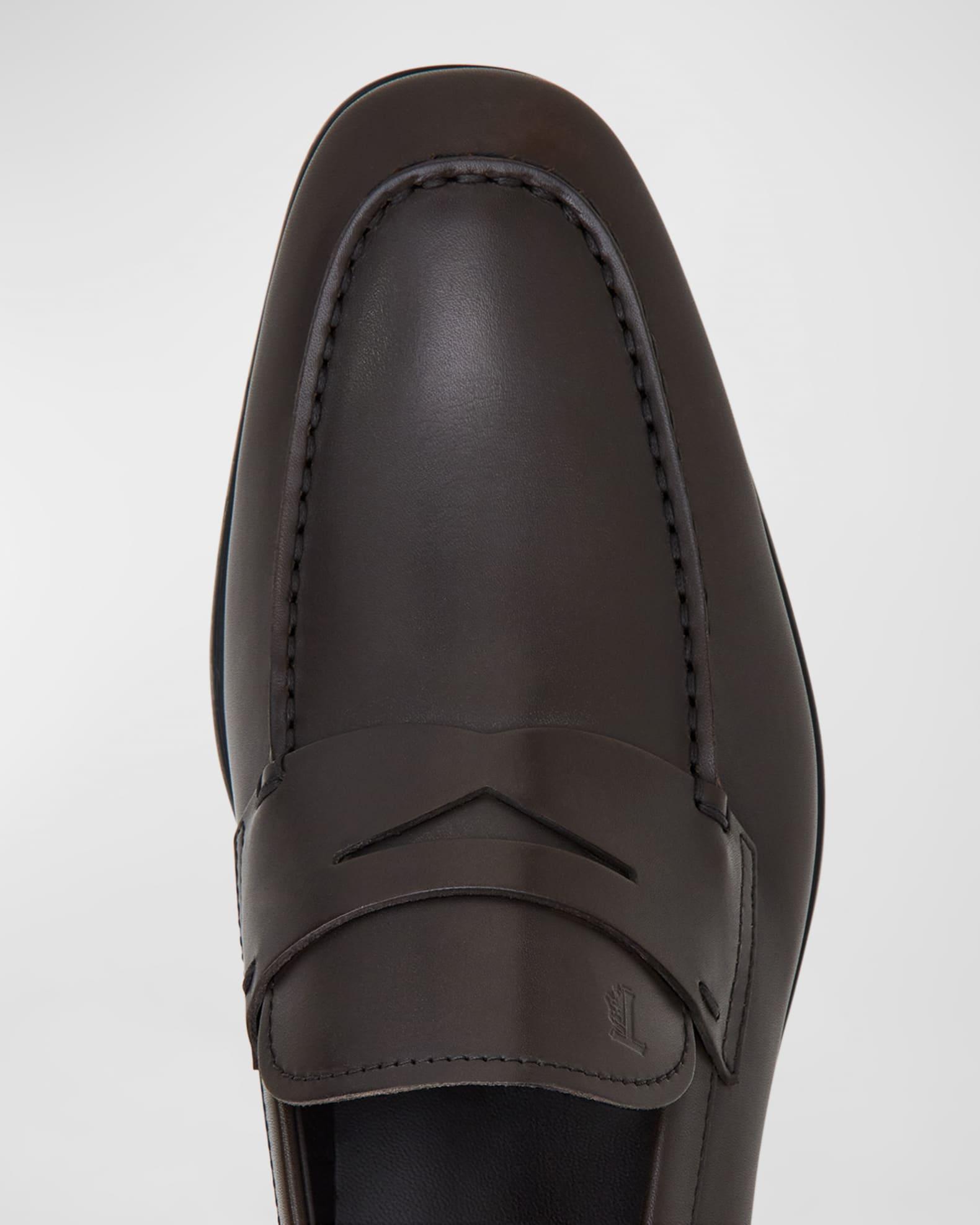 Men's Smooth Leather Penny Loafers Product Image