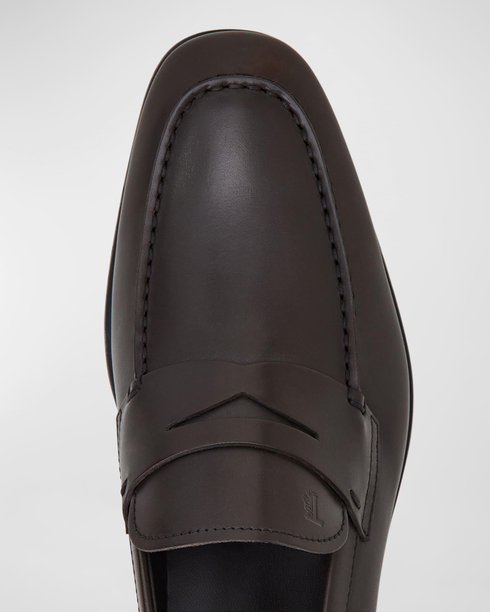 Men's Smooth Leather Penny Loafers Product Image