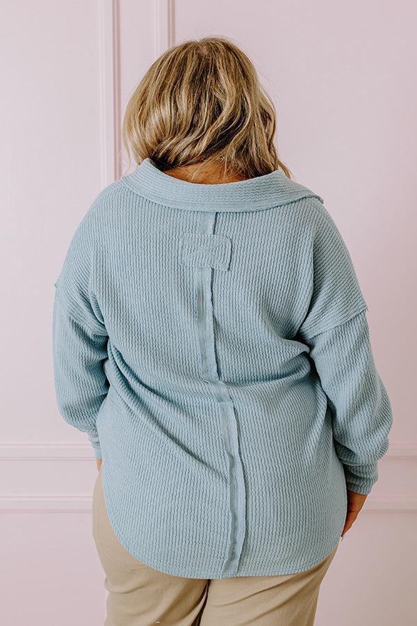 Coffee Run Cutie Shift Top in Sky Blue Curves Product Image