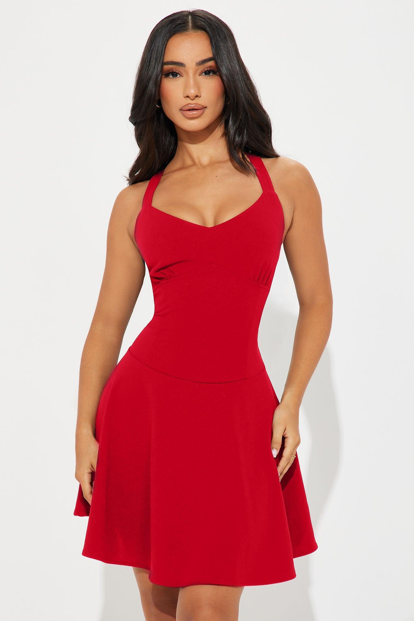 Sarah Lee Corset Mini Dress - Red Product Image