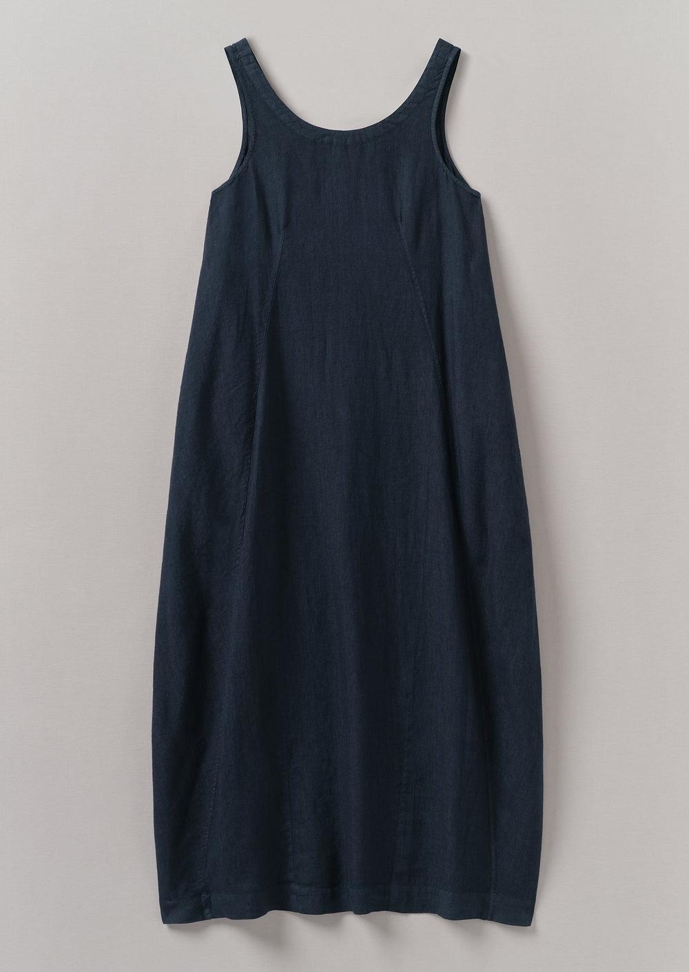 Garment Dyed Linen Easy Dress | Midnight Product Image