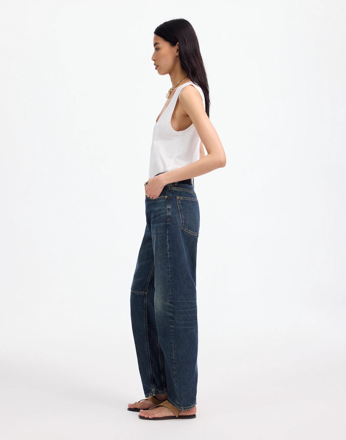 The Darted Barrel-Leg Jean Product Image