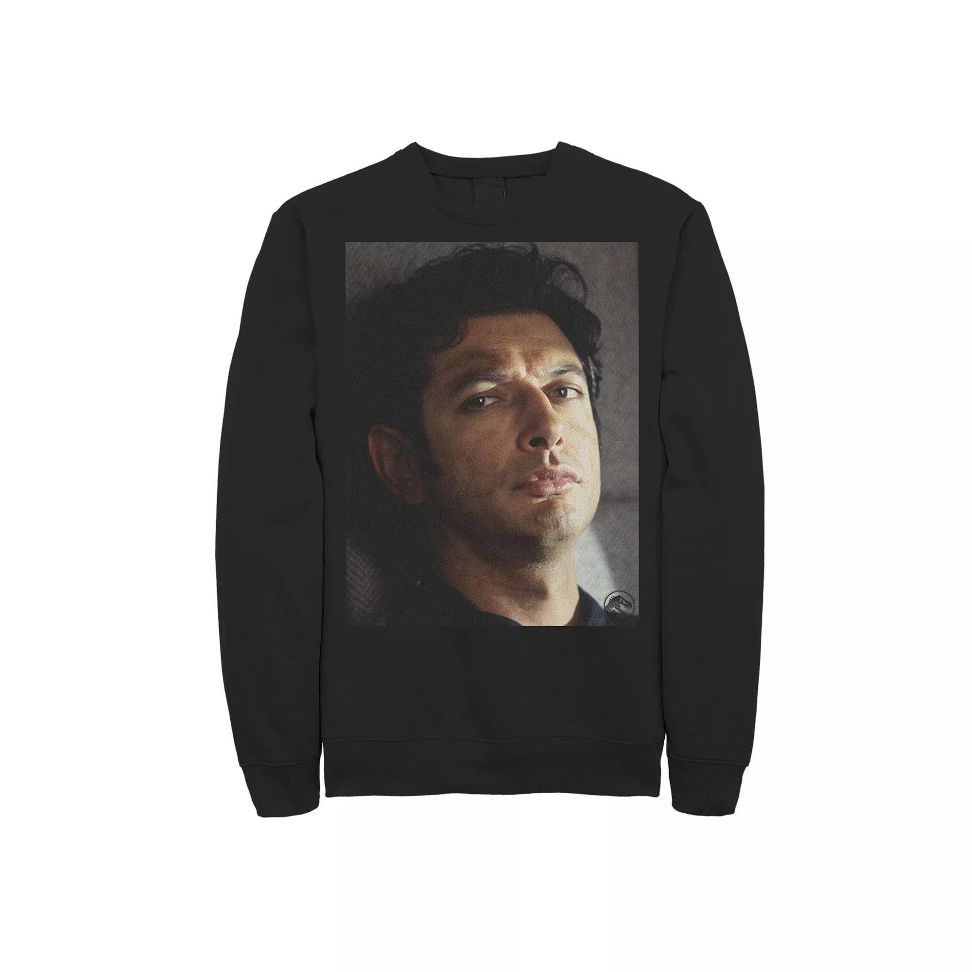 Men's Jurassic Park Jeff Goldblum Stare Sweashirt, Size: 3XL, Black Product Image