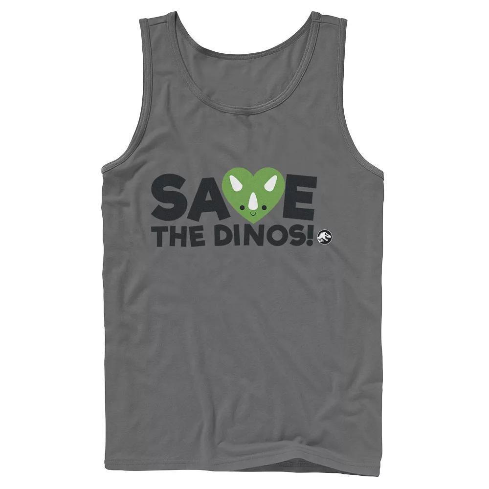 Men's Jurassic World: Fallen Kingdom Save The Dinos! Tank Top, Size: XL, Grey Product Image