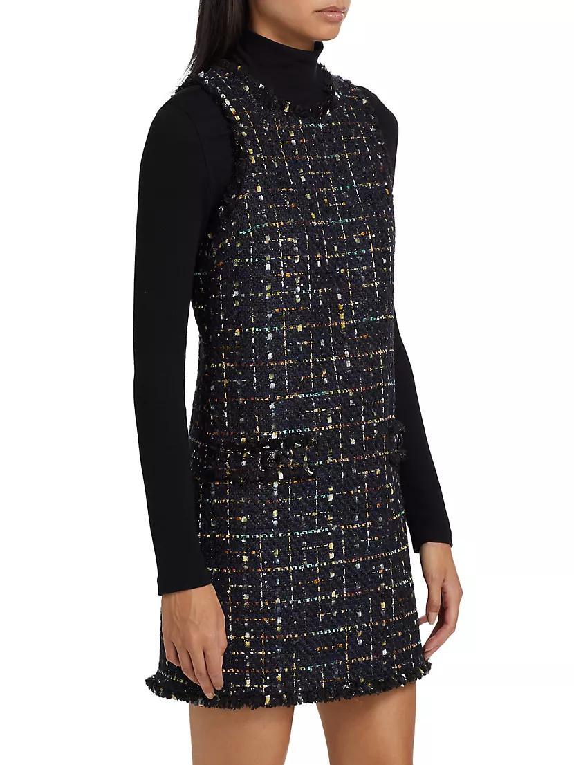 Florian Sequin Tweed Sleeveless Minidress Product Image