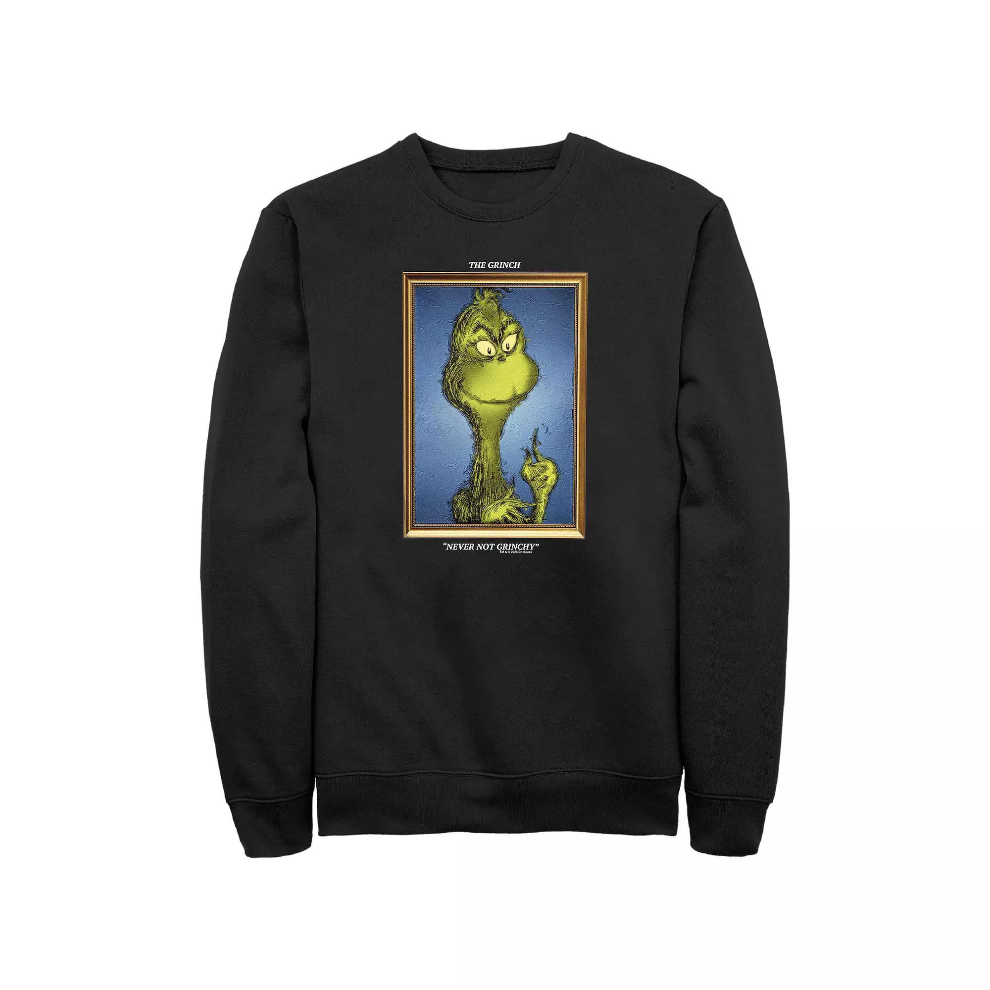 Big & Tall Dr. Seuss Grinch Portrait Never Not Grinchy Graphic Fleece, Men's, Size: 3XL, Black Product Image