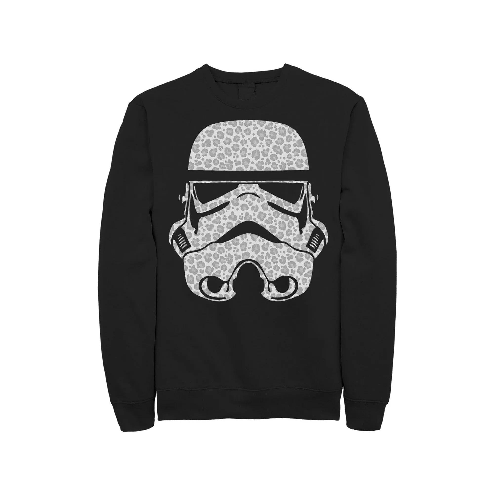 Men's Star Wars Stormtrooper Helmet Cheetah Fill Sweatshirt, Size: Large, Black Product Image