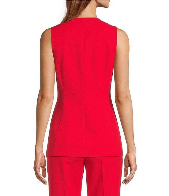 Antonio Melani Darcy V-Neck Sleeveless Coordinating Button Front Vest Product Image