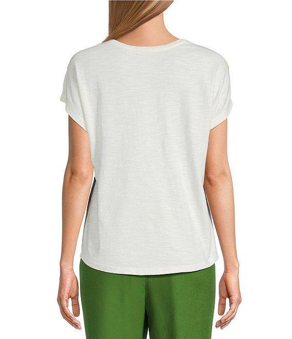 Investments Watercolor Multi Short Sleeve Novelty Crew Neck Top Product Image