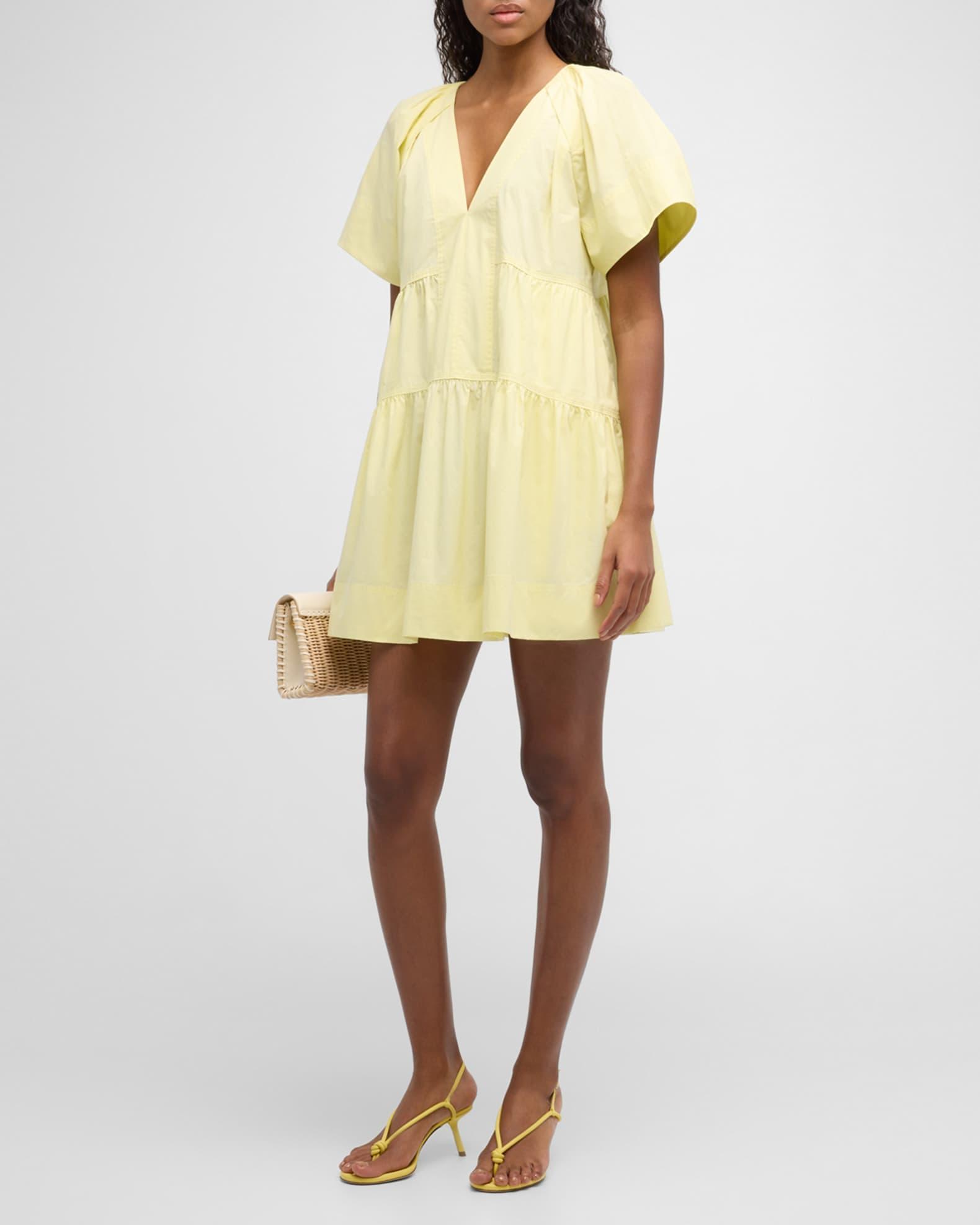 Camila Short-Oversized Sleeve Tiered Mini Dress Product Image
