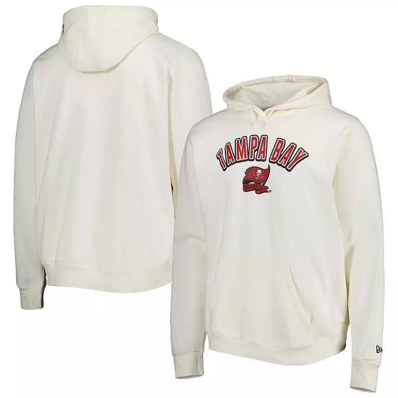 Men's New Era Cream Tampa Bay Buccaneers Sideline Chrome Pullover Hoodie, Size: 2XL, Beige Product Image