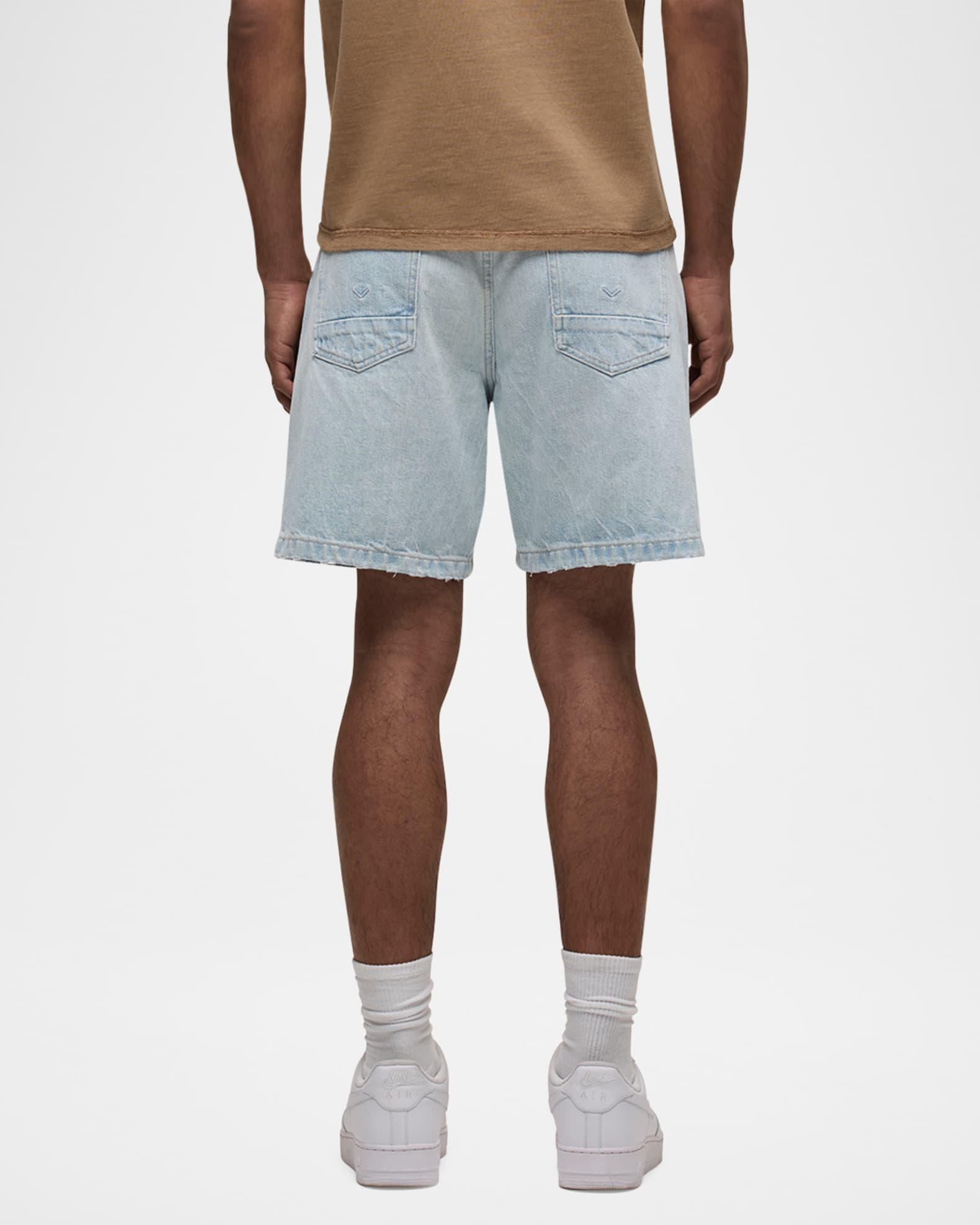 Men's Clint Light Wash Cotton Denim Shorts Product Image