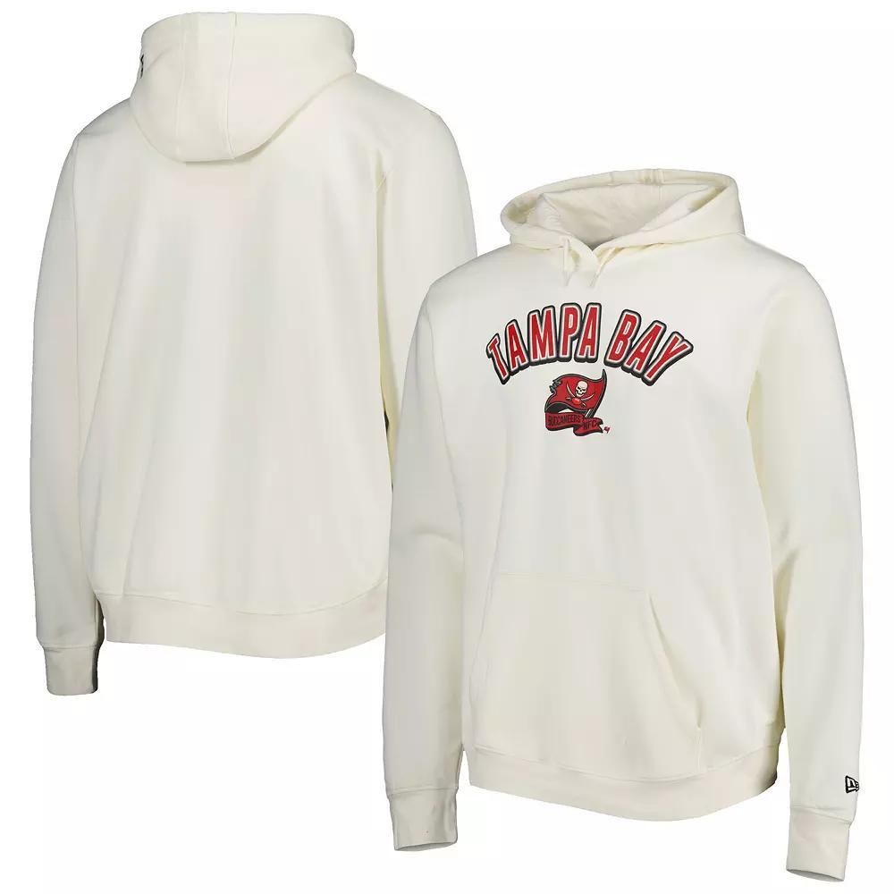 Men's New Era Cream Tampa Bay Buccaneers Sideline Chrome Pullover Hoodie, Size: 2XL, Beige Product Image