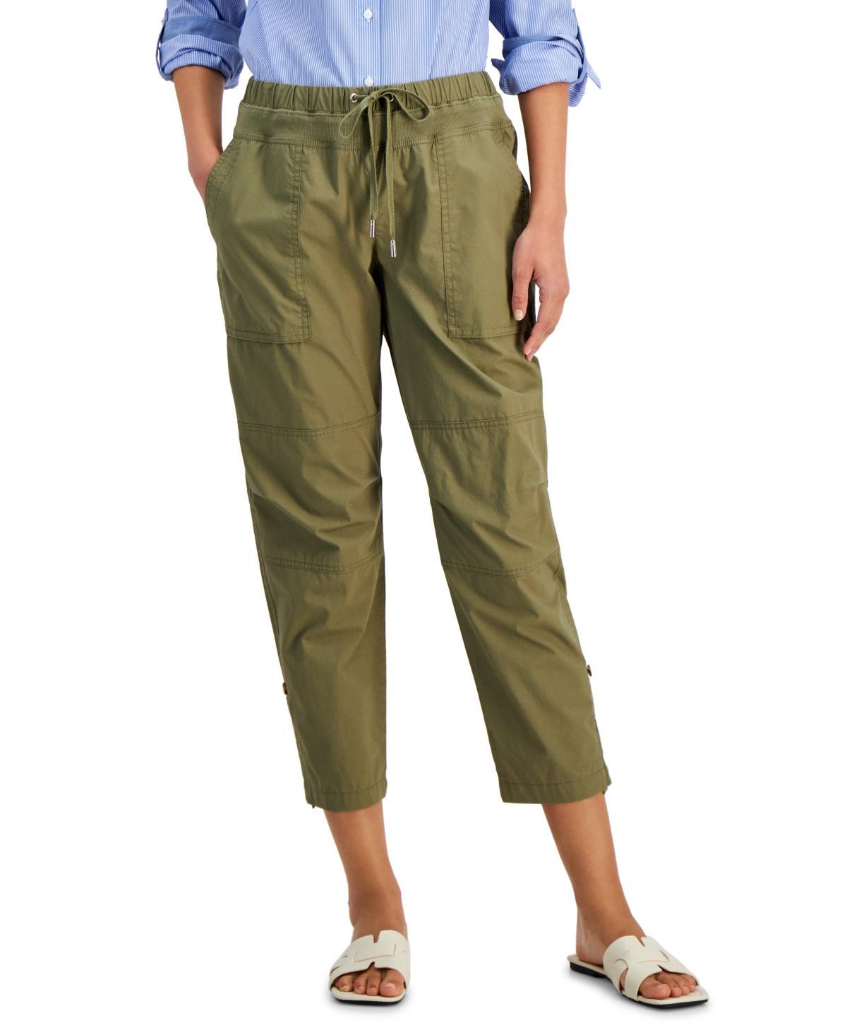 Nautica Jeans Womens Cotton Roll-Tab Utility Pants Product Image