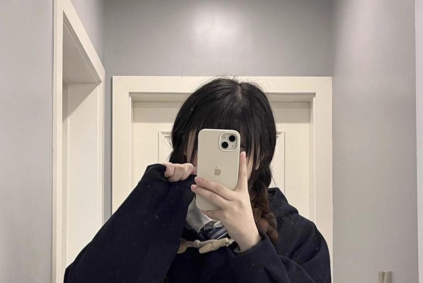 Plain Hooded Duffle Jacket Product Image