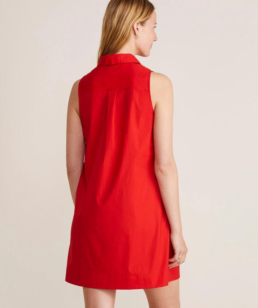 Poplin Sleeveless Popover Dress Product Image
